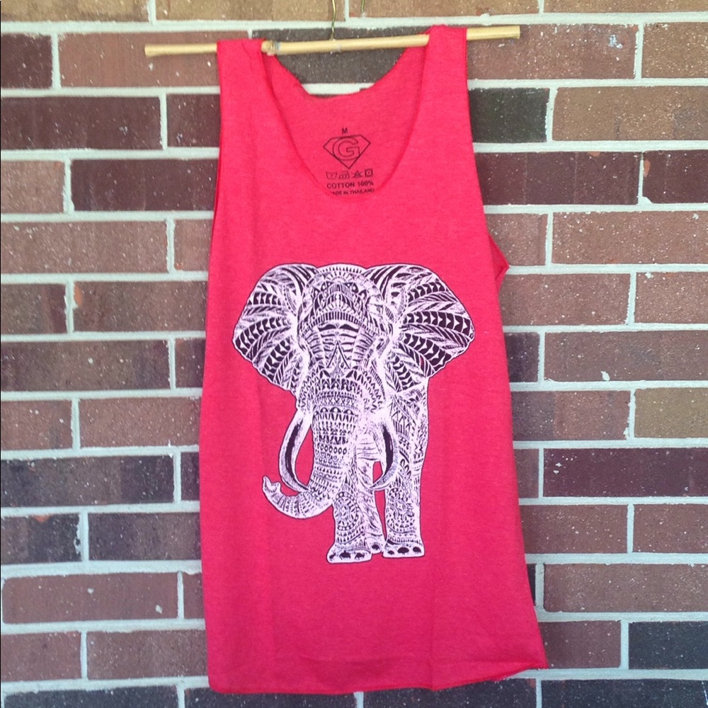 Unisex Red Elephant Tank